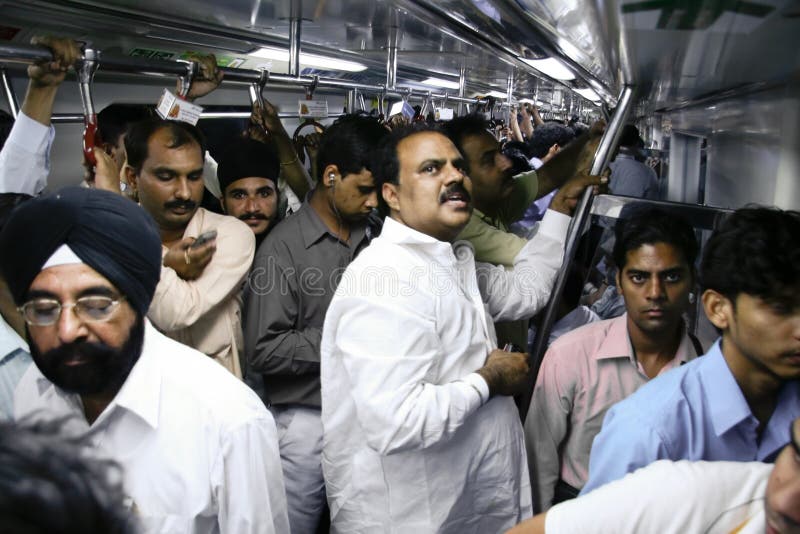 Delhi metro passengers stock image Delhi metro passengers stock image