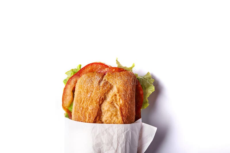 sandwich. top view photo. Image italian - 109216414