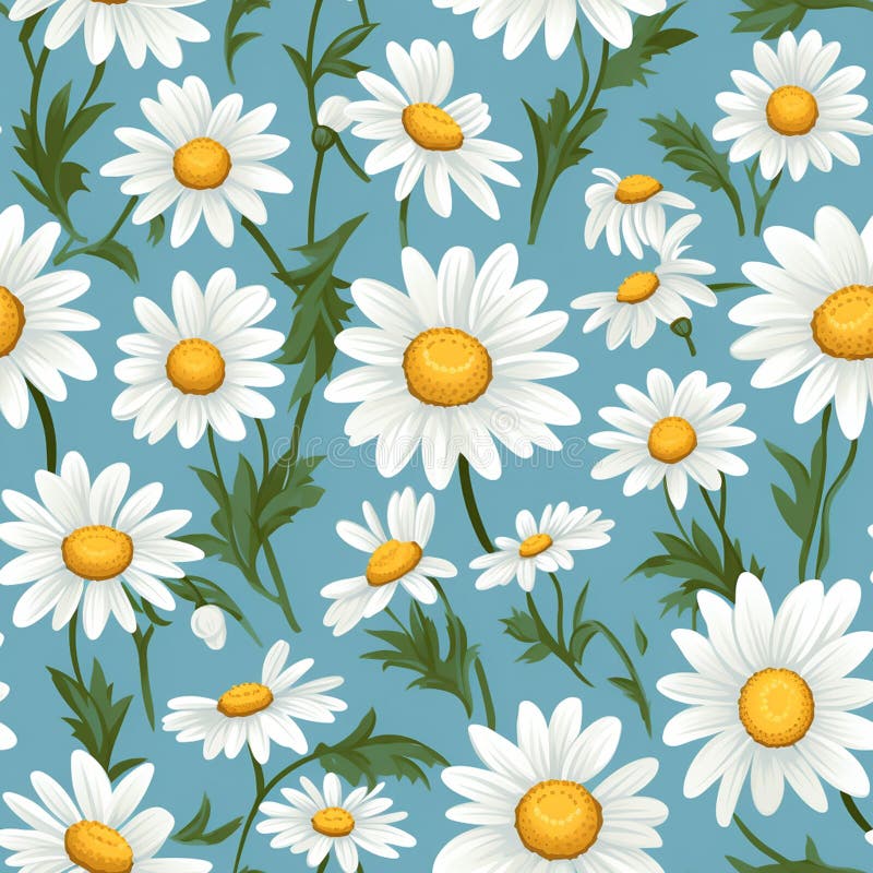 Delicate Daisy Blooms Floral Elegance stock illustration
