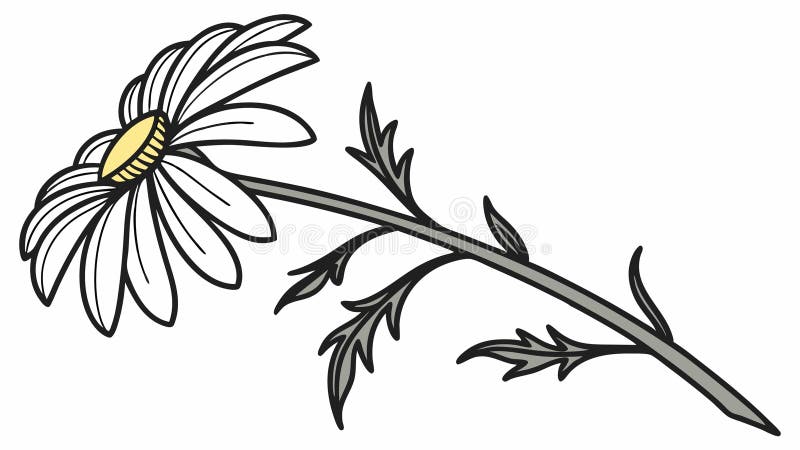 Delicate Daisy Flower, nature, beauty, simplicity, vector design Generative AI stock illustration