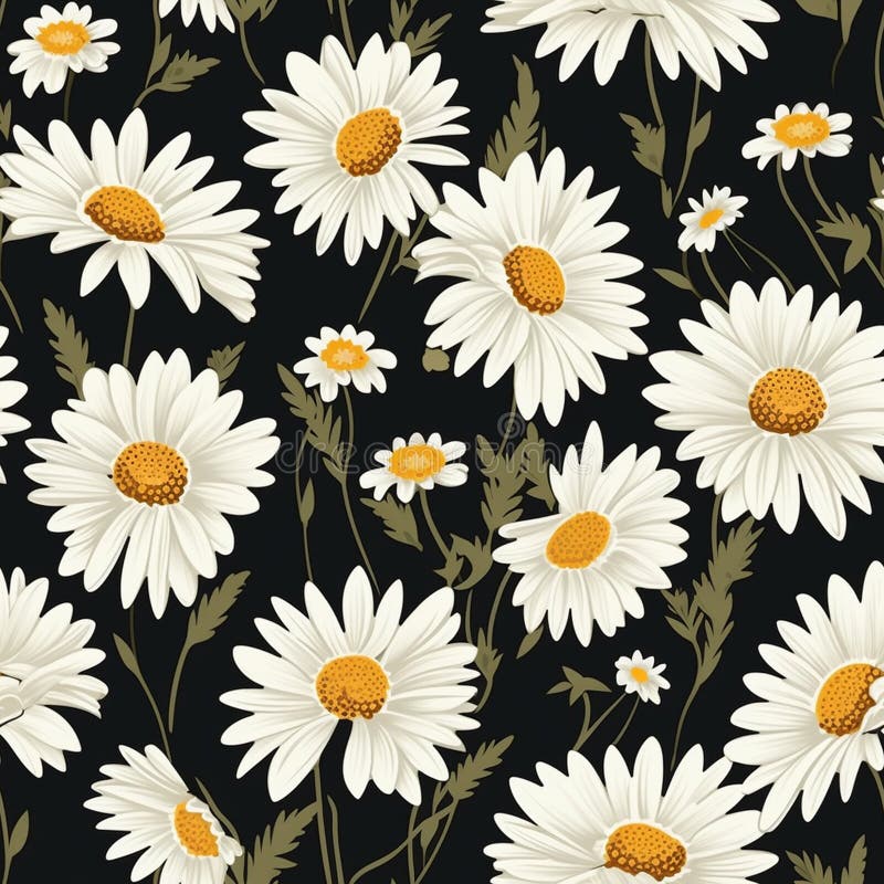 Delicate Daisy Whispers Seamless Charm royalty free illustration
