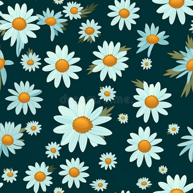 Delicate Daisy Whispers Seamless Charm royalty free illustration