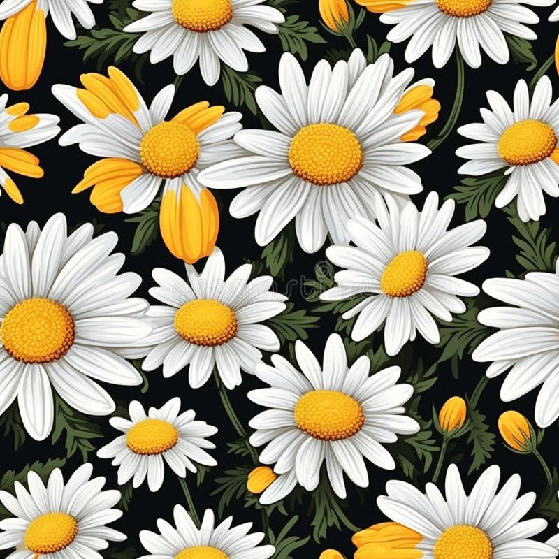 Delicate Daisy Whispers Seamless Charm royalty free illustration
