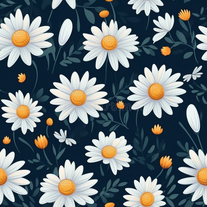 Delicate Daisy Whispers Seamless Charm royalty free illustration