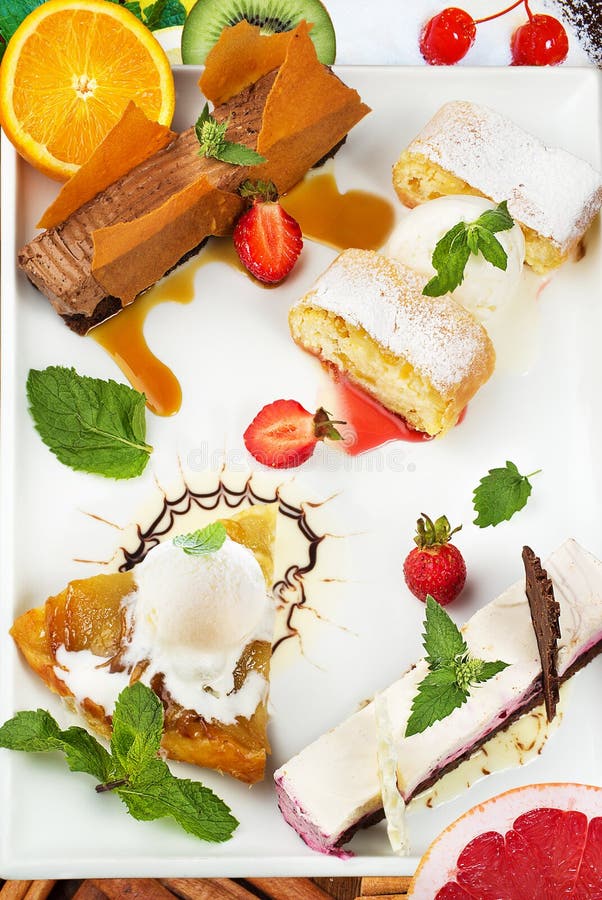 Delicate Desserts. Assorted Assorted Sweet Cakes. Restaurant Service