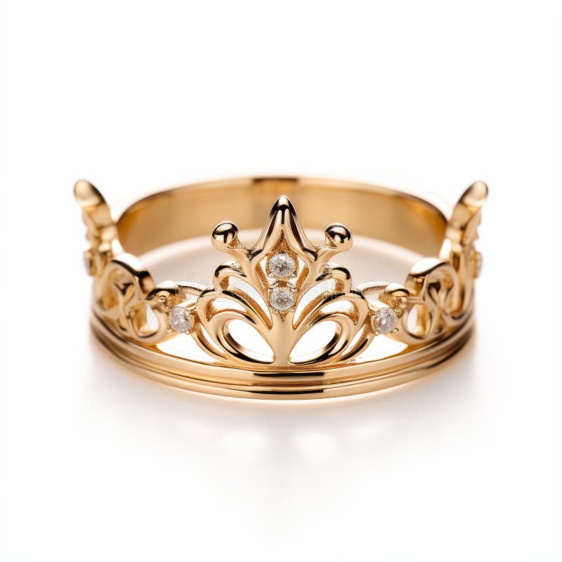 delicate gold ring crown design fairy tale inspired jewelry k goldplated crown ring featuring meticulous detailing 295177925