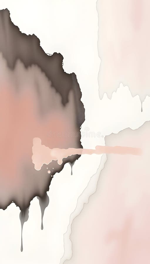 Monochromatic abstract painting with ethereal layers, light, and texture. stock illustration