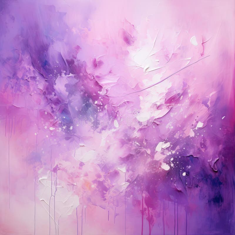 Delicate Lilac Abstract Floral Arrangement Artwork Composition vector illustration