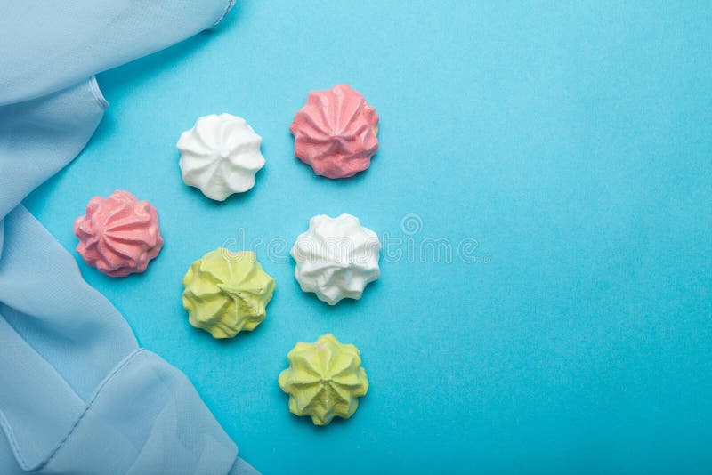 Delicate taste, French meringue dessert - sweet kiss for St. Valentine`s Day stock photos Delicate taste, French meringue dessert - sweet kiss for St. Valentine`s Day stock photos