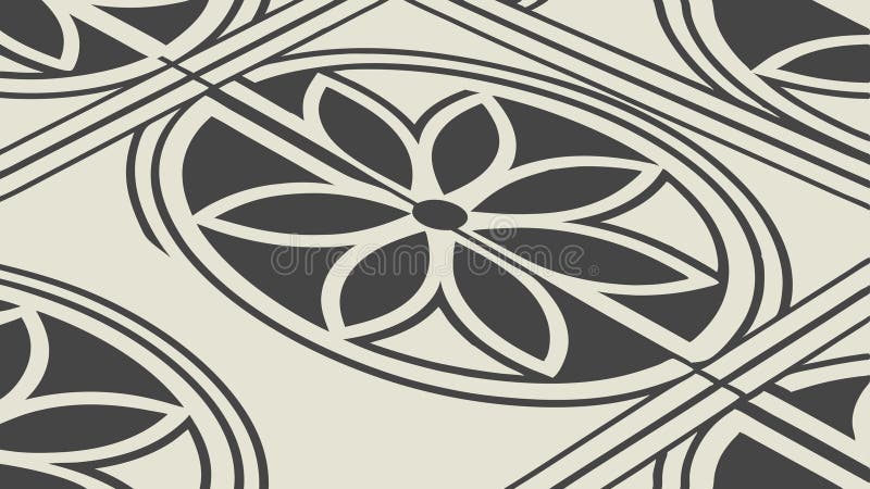 Light Geometric Floral Pattern, Subtle Abstract Design, vector design Generative AI royalty free illustration