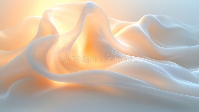 Delicate Waves of Light and Shadow, An Abstract Dreamscape Rendered royalty free illustration