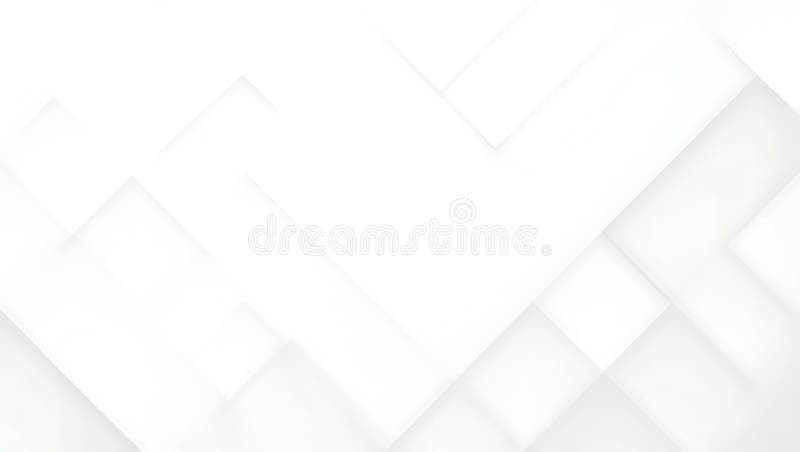A delicate white abstract background featuring subtle geometric shapes and soft gradient light effects stock illustration