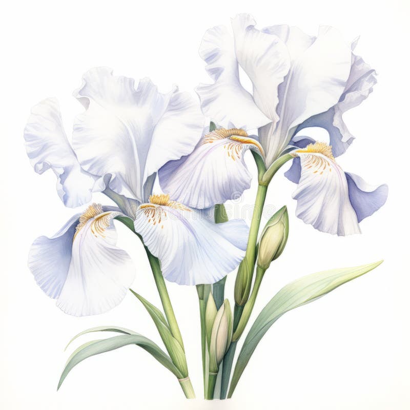 Iris Flower Clipart, Japanese Iris Flower, Purple Flower Digital