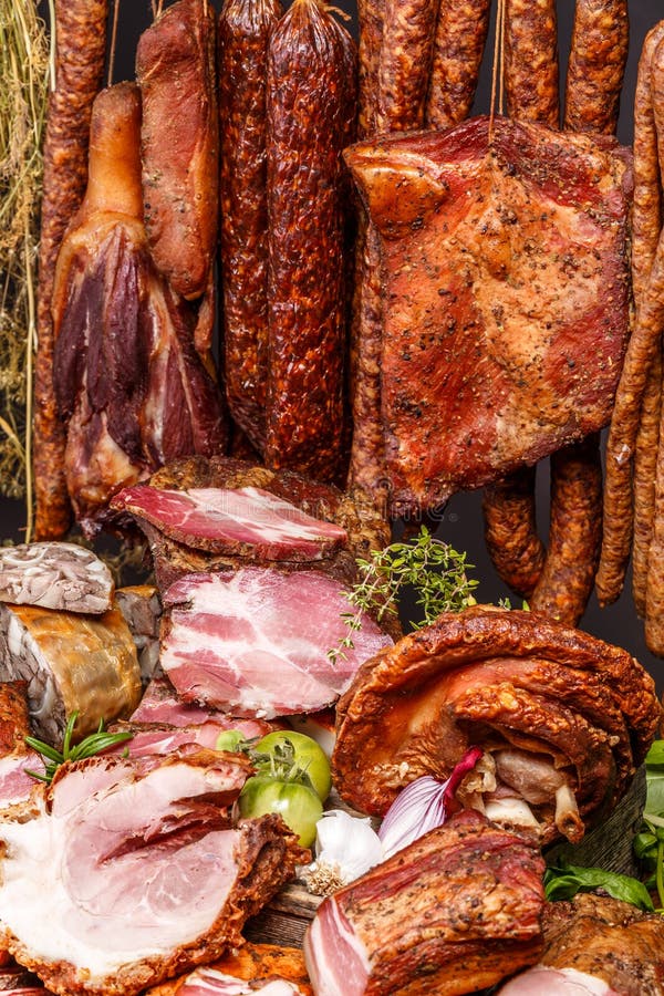 Delicatessen pork meats stock image. Image of butchery 78301649