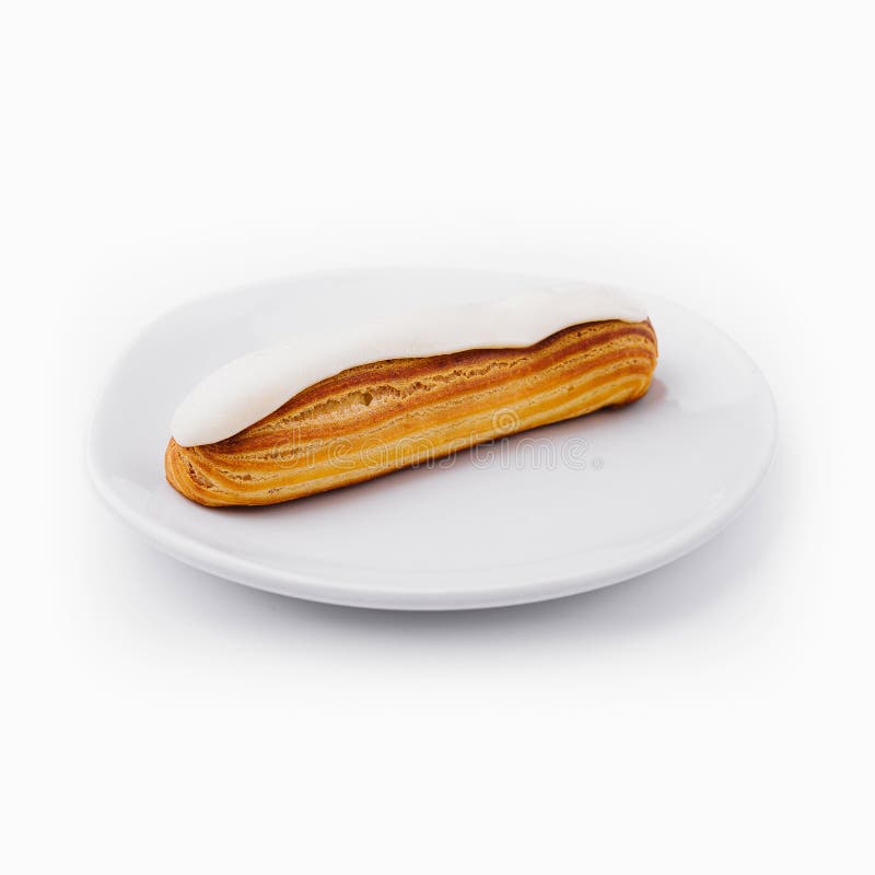Delicioso eclato clásico en placa blanca fotos de archivo libres de regalías
