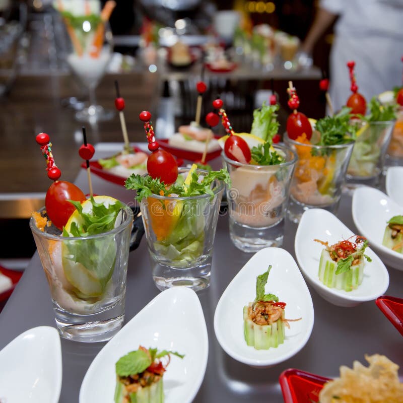 Delicious Appetizer and Finger Foods Stock Image Image of decoration