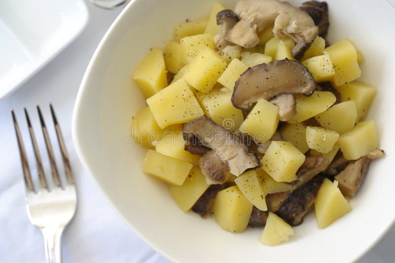 Delicious Asian style potatoes royalty free stock photography