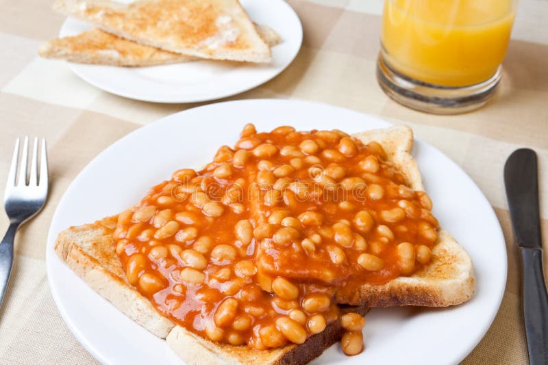 Delicious baked beans on toast