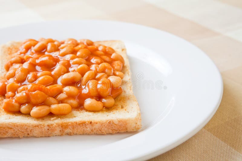 Delicious baked beans on toast