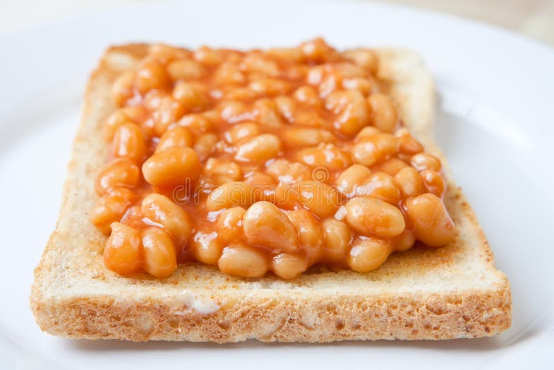 Delicious baked beans on toast