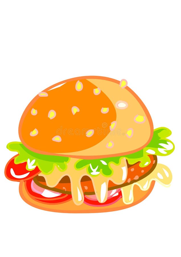 Delicious big hamburger