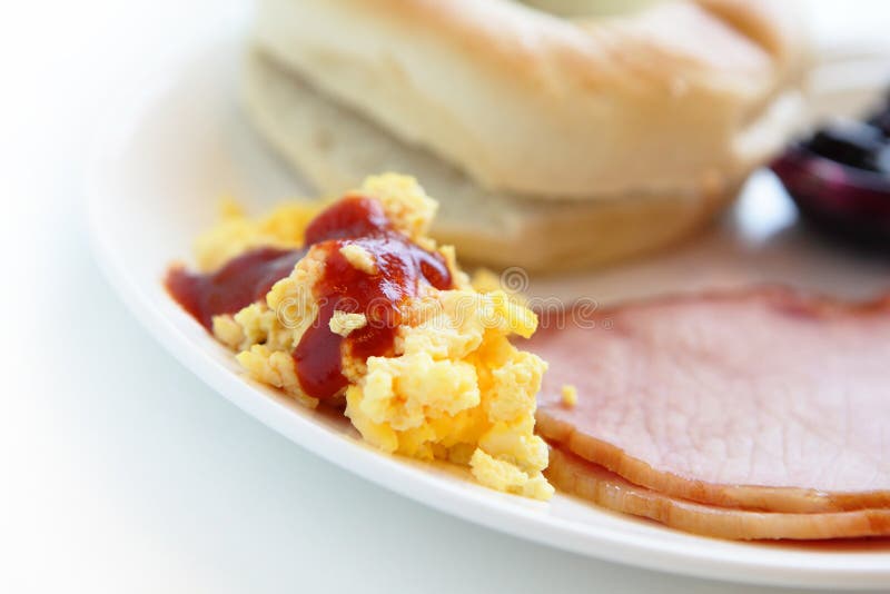 Delicious Breakfast with Egg and Ham Stock Image Image of breakfast