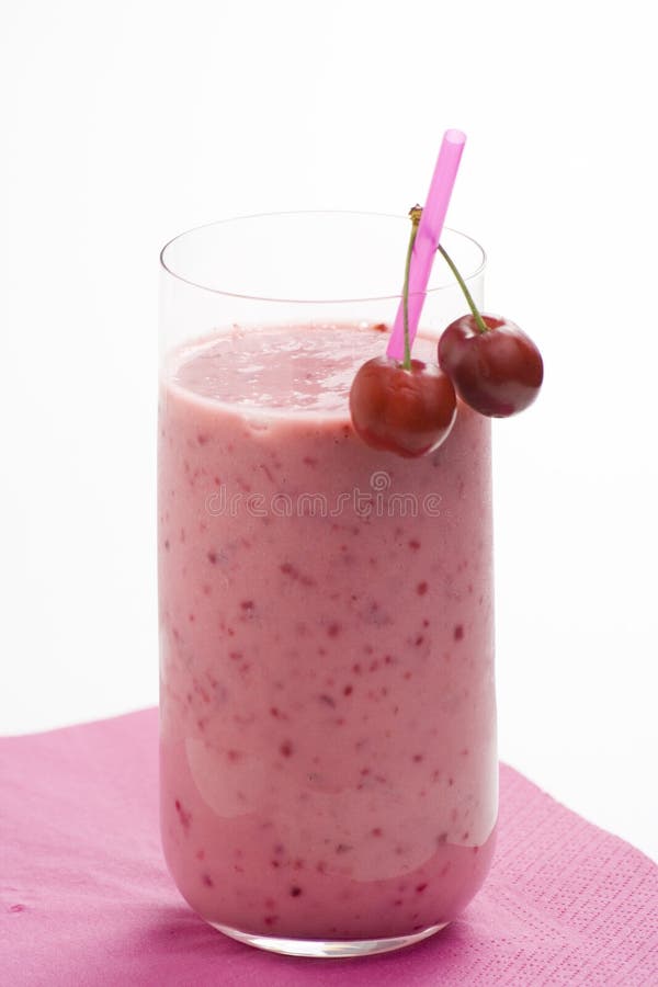 A delicious cherry milkshake