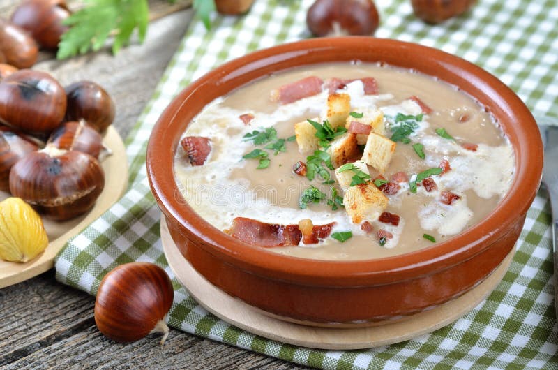 Delicious Chestnut Soup stock photo. Image of nutrition 28013298