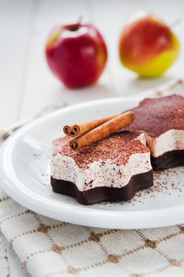 Delicious Cinnamon Star Shaped Ice Creams Stock Image Image of