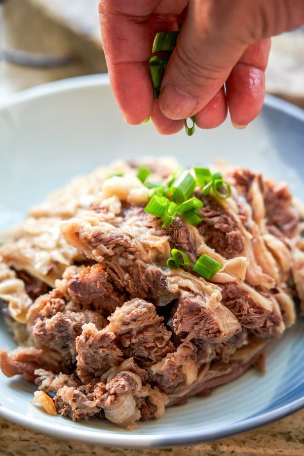 Delicious classic Cantonese dish, beef brisket in clear soup.