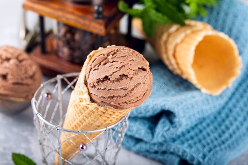 Delicious Coffe Ice Cream for Dessert Stock Photo Image of coffee