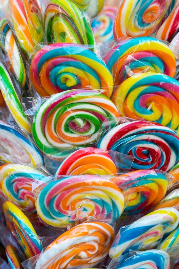 Delicious Swirl Candy and Sweets for Kids Stock Photo - Image of ...
