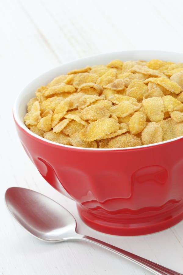Delicious Corn Flakes Breakfast Stock Image Image of fiber, food
