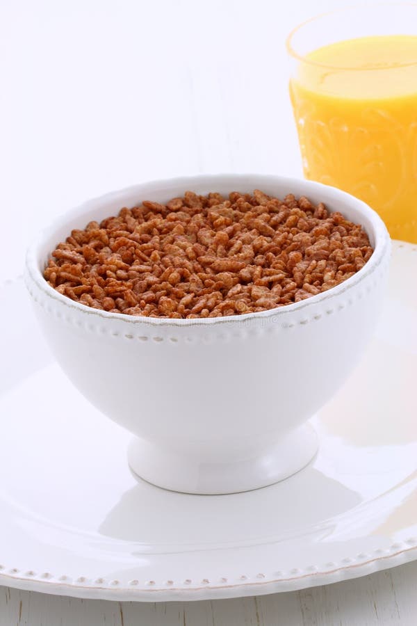 Delicious Crisped Rice Chocolate Cereal Stock Photo Image of krispies