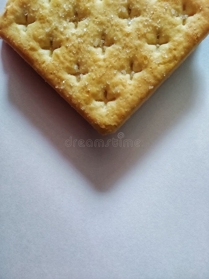 Delicious Crispy Cheese Biscuit Agains White Background Stock Photo