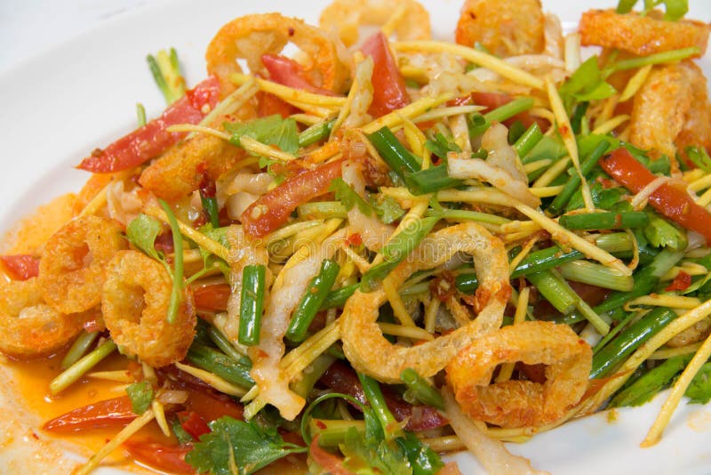 Crispy Fish Maw in Spicy Salad