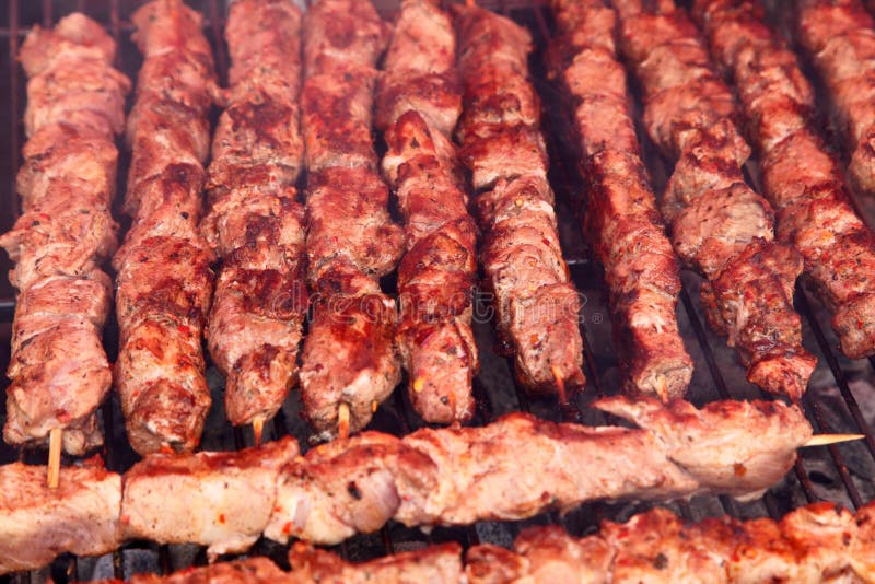 Delicious crispy shashlik royalty free stock images Delicious crispy shashlik royalty free stock images