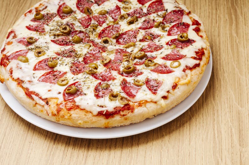 Delicious pizza stock photo. Image of fast, portion 109866484