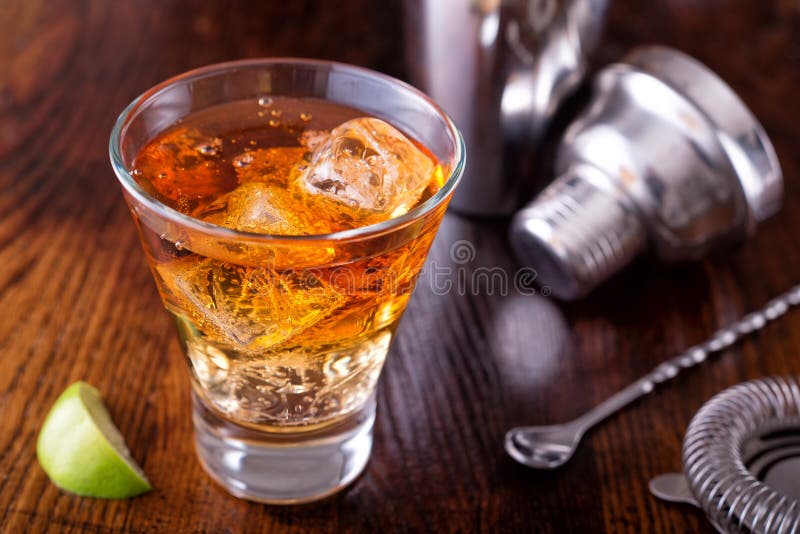 Dark And Stormy Cocktail Stock Image Image Of Dark 151970291 