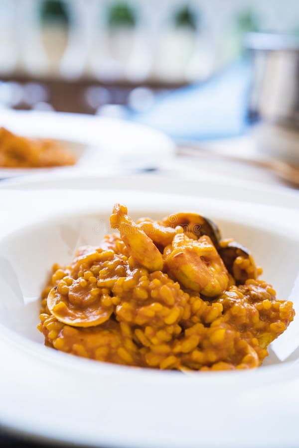 Delicious Dish of Typical Sweet Rice on a Restaurant Stock Image