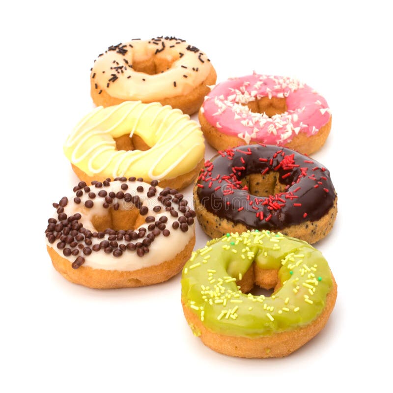 Delicious Doughnut Isolated on White Background Stock Image Image of