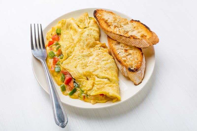 Delicious Egg Omelet with Vegetables Stock Photo Image of omelet
