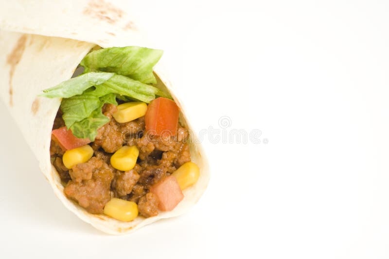 Delicious Fajitas Beef Lettuce Tomato Pepper Corn Stock Image Image