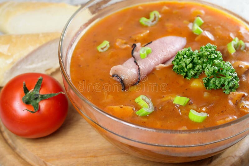 Delicious food – goulash soup royalty free stock photo