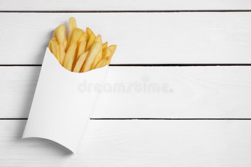 French Fries White Paper Bag Stock Photo by ©MKPK 234902018