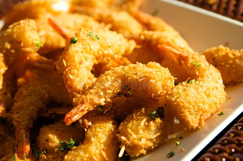 Delicious Fresh Fried Shrimp Stock Image Image of macro, ethnic 6364355