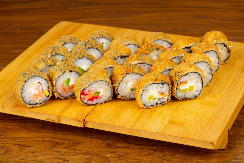 Delicious Tempura Sushi Set Stock Photo - Image of healthy, traditional