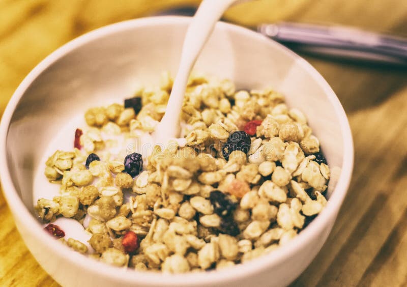 Delicious Granola Breakfast Stock Photo Image of fruit, bowl 84339240