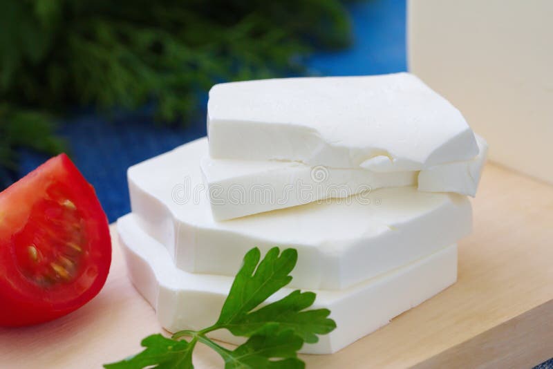 Greek feta cheese stock image. Image of snack, background 73411543