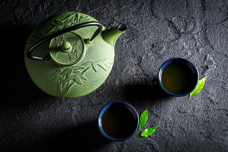 Delicious Green Tea in Asian Restaurant Stock Photo Image of oriental